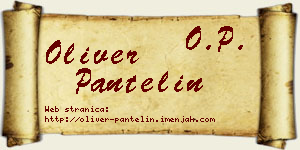 Oliver Pantelin vizit kartica